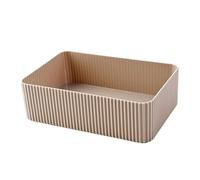 Zambuph Poubelle de placard à cosmétiques avec grille pour l'organisation du maquillage, boîte de rangement en plastique ABS pour la maison, le bureau, la salle bain, organisateur maquillage, café M