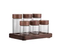 Zambuph Présentoir pour tubes de grains de café, bocal de rangement multifonctionnel avec couvercle hermétique pour une organisation optimale du café, boîte de rangement