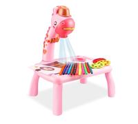 Zambuph Projecteur LED Dessin Tableau d'écriture Enfants Projection Peinture Table Musicale Portable gribouillage Jouet école Cadeau d'anniversaire