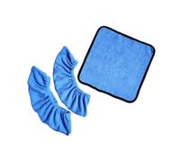 Zambuph Protège-Lames Respirants, Portables et Robustes - Protections Souples pour Patins à Glace avec Serviette Incluse - Protections pour Patinage Artistique, Bleu, 42 x 12 cm