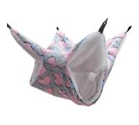 Zambuph Rat Hamac Double Couche Suspendu Conception Spéciale Pratique Lit Suspendu Fleeced Pet Supplies pour Hamster Squirrel, Gris d'amour, 20x20