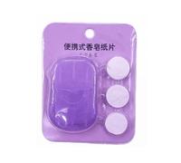 Zambuph Savon papier main jetable feuilles de lavage serviettes de nettoyage bain Camping distributeurs tranche fournitures salle bain Portable, Lavande