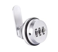Zambuph Serrure de sécurité codée en argent, pour casier, armoire, boîte Pour aux lettres Vivarium, Code Safe3-Digit, serrure à came en alliage Jzk, à came combinée, 19X30mm argent