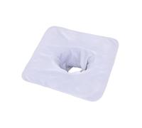 Zambuph Serviette de spa avec ouverture pour le visage et draps de massage doux pour une détente optimale en salon, sans risque d'irritation. Pour Elle, blanc, 35x35cm