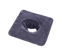 Zambuph Serviette de spa avec ouverture pour le visage et draps de massage doux pour une détente optimale en salon, sans risque d'irritation. Pour Elle, gris foncé, 35x35cm