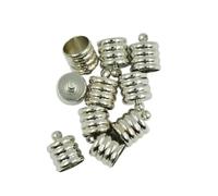 Zambuph Superbe bijou avec embouts et fermoirs argentés, idéal pour colliers et autres projets de couture. Matière : laiton. Pour Dimensions : environ 12,5 x 10 mm (0,49 x 0,39 pouce) ; trou :