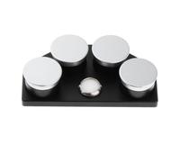 Zambuph Support de huilage de Montre fiable avec Quatre Godets pour des réparations Propres et efficaces. Support d'huilage par trempage Professionnel et réutilisable, Argent, 8.6 x 5 cm