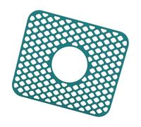 Zambuph Tapis d'évier en silicone antidérapant et souple avec pieds surélevés pour éviter les rayures sur l'évier de cuisine, Vert, 34.5 x 29.5 x 0.7 cm