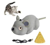 Zambuph Télécommande Chat Rotation 360 Degrés Éviter Jouet Électronique Jouet Interrupteur Taquiner Chats Contrôle Gauche Souris