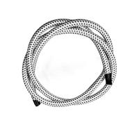 Zambuph Tuyau vapeur pour machine à repasser suspendue, tube guide durable, accessoire résistant Pour aux hautes températures, compatible avec tout défroisseur vapeur, noir blanc, 3 m