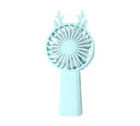 Zambuph Ventilateur Portable ABS alimenté par batterie 3 en 1 à faible bruit 3W été couleur unie mignon ventilateurs de refroidissement refroidisseur avec fabricant de bulles, Bleu