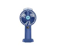 Zambuph Ventilateur USB De Poche Portable Rechargeable Pulvérisation Réglable De Refroidissement Affichage Numérique En Plein Air Bureau Bureau Voyage Cadeaux, Bleu foncé