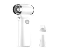 Zambuph Ventilateur Violent Portable avec moteur de 110000 tr/min pour une vitesse de vent élevée soufflant ABS vitesse du vent réglable 100 niveaux tenu dans la main, blanc