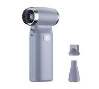 Zambuph Ventilateur Violent Portable avec moteur de 110000 tr/min pour une vitesse de vent élevée soufflant ABS vitesse du vent réglable 100 niveaux tenu dans la main, bleu