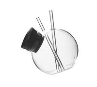 Zambuph Verres à jus de vin en verre à Cocktail élégant double paille pour boule de Bar pour se divertir, Clair, 8.5 cm