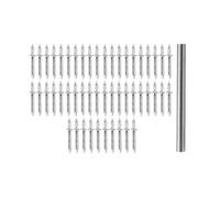 Zambuph Vis de sécurité invisibles : clous à double tête haute performance indispensables pour les plinthes et la décoration intérieure. Outil de clouage sans joint pour, 50 pièces, 60 mm