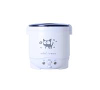 Zambuph Voiture cuiseur à riz Mini outils de cuisson 1L soupe bouillie chauffage électrique dortoir maison camion boîte à déjeuner vapeur Machine, 12V/Blanc, 12V