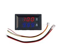 Zambuph Voltmètre et ampèremètre à double LED, testeur, détecteur de tension numérique, Mini voltmètre et ampèremètre numérique, de tension ABS DC, 10A