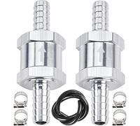 ZAMDOE 2 Pièces Clapet Anti-Retour de Carburant 8 mm Anti-Retour unidirectionnel avec Accessoires de Serrage de Conduite de Carburant pour mazout Essence Diesel