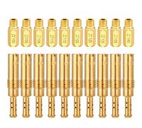 ZAMDOE 20 gicleurs de carburateur pour PWK Keihin OKO CVK KOSO PWM (10 gicleurs principaux 100 105 108 110 115 120 125 130 135 140 et 10 gicleurs de pilote lent 32 35 38 40 42 45 48 50 52 55)