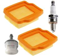 ZAMDOE 4149 141 0300 Filtres à air pour Tondeuse à Gazon Filtre à Carburant Bougie d'allumage Kit de Mise au Point 000 350 3503 CMR5H pour Stihl KM94 KM94R KM94RC SP92 SP92C Remplacement 4 Paquets