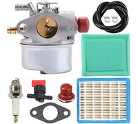 ZAMDOE 640025 Kit de carburateur pour Tecumseh OHH60 OHH55 OHH45 OHH50 OHH65 Remplace 640004 640017 640135A Pièces de Tondeuse à Gazon, avec Filtre à air 36046, Bougie d'allumage, Joint