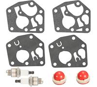 ZAMDOE 795083 carburateur à diaphragme Kit de Joint d’étanchéité pour Briggs & Stratton Tondeuse à Gazon Classique Sprint Quattro de 3,5 à 4,5 ch avec Bougie d’amorce Blub