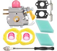 ZAMDOE C1U-W18 545081808 Carburateur pour Poulan Weed Eater Featherlite FL20 FL20C FL25C FL26 FX26S FX26SC FX265 XT260 SST25 SST25C Coupe-Bordures 530071752 530071822 530071750