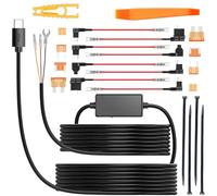 ZAMDOE câblage USB-C Kit fusible ACC pour VANTRUE N5 N4 Pro E360 ACE N2X N2S N2 Pro E1 E2 E3 E1 Lite X4S S2 T3 caméras embarquées USB 12V/24V vers 5V Porte-fusible avec Protection Basse Tension