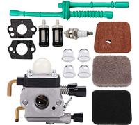 ZAMDOE Carburateur C1Q-S97 pour STIHL FS55 FS55R FS55C FS45 FS75 FS80 FS85 HS75 Coupe-Bordure C1Q-S143 C1Q-S153 C1Q-S186 A B, avec Kit de Conduite de Carburant de Filtre à air