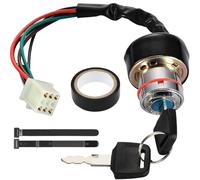 ZAMDOE Contacteur à clé 6 Fils pour 50cc, 70cc, 90cc, 110cc, 125cc, 150cc, 250cc, pour Taotao, pour Redcat, pour Roketa, pour Sunl, ATV, 4 Roues, Moto, Scooter, Quad, Dirt Bike, Pit Bike, Kart