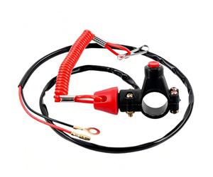 ZAMDOE Cordon Universel pour Coupe-Circuit de Moto, Cordon Double pour arrêt d'urgence de 22 mm pour Guidon, pour Moto, VTT, Bateau, Quad, Moto Tout-Terrain, Mini-Moto