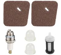 ZAMDOE Filtre à air Bougie d'allumage Filtre à Carburant Ampoule d'amorçage pour STIHL FS38 FS46 FS55 FS55C FS55RC FS45C HL45 KM55R KM55RC Débroussailleuse, Remplace 4140-124-2800