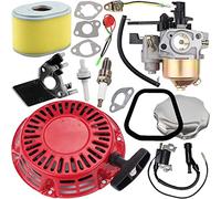 ZAMDOE GX160 Kit de carburateur pour Honda GX140 GX 160 GX200 GX168 5HP 5.5HP 6.5HP Moteur, avec démarreur à recul Filtre à air Bobine d'allumage Joint Bougie