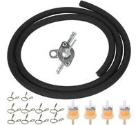 ZAMDOE Kit de durites d'essence 5 mm x 8 mm avec filtres à Essence Colliers de Serrage pour tondeuses tracteurs Mini-Motos Scooters camions Voitures Groupes électrogènes VTT Petits Moteurs 1 mètre