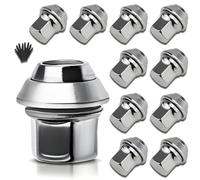 ZAMDOE M12 x 1.5 écrous de roue jantes aluminium pour Ford Fiesta Focus C-Max Fusion Mondeo Transit Connect Kuga KA Escort Puma 19mm Lot de 10 écrous de roue en alliage 1366029 1454051
