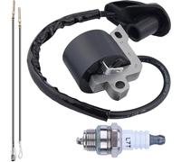 ZAMDOE Module de Bobine d'allumage de Remplacement 41284001306 pour Stihl FS400 FS450 FS480 débroussailleuse FR450 FR480 FR480C débroussailleuse à Dos référence 4128-400-1306 avec Bougie L7T
