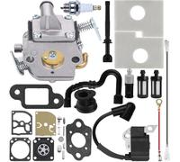 ZAMDOE MS170 Remplacement du carburateur pour Stihl 017 018 MS180 MS170C MS180C MS 170 MS 180 tronçonneuse Remplace C1Q-S57 C1Q-S57A C1Q-S57B 1130-120-0603 Kit de Mise au Point du carburateur