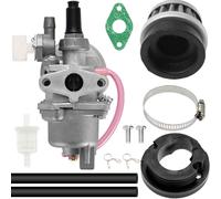 ZAMDOE PZ13 13mm Carburateur pour Moteur 2 Temps 43cc 47cc 49cc Mini Moto Vélo de Poche VTT Quadruple Kart Vélomoteur Hachoir Moto Cross Moto Scooter avec Filtre à air de 44 mm