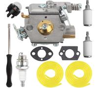 ZAMDOE RY3714 309376002 Carburateur pour Ryobi RY3714 RY3716 pour Homelite avec bulbe d'amorçage tronçonneuse à Essence, Bougie d'allumage, Filtre à Carburant, Joint, Tuyau de Carburant