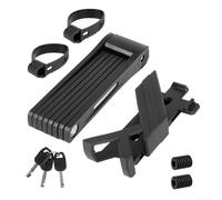 ZAMETTER Antivol portable pliable en acier trempé pour vélo et scooter électrique, construction en acier inoxydable, 3 clés, poids léger, 691 g, noir