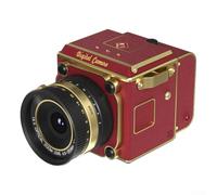 ZAMETTER Appareil photo numérique rétro haute résolution 4K avec autofocus léger et portable en ABS pour photographie, voyage, débutants et enfants, noir (rouge)