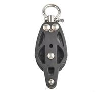 ZAMETTER Bloc de poulie à voile 35 mm à double pivot - Blocs de voiles robustes en acier inoxydable T316 - Poulie marine pivotante avec becket pour gréement de bateau, équipement de yacht