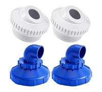 ZAMETTER Buse d'entrée de piscine rotative à 360° SP1419D pour piscines Intex - Kit de retour réglable avec filetage MIP de 3,8 cm - Pièces en plastique blanc