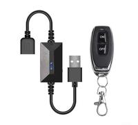 ZAMETTER Commutateurs à distance sans fil 3,6 V-24 V CC RF sans fil RF Commutateur de télécommande USB LED avec 5 modes multifonction Portée de 50 m pour appareils de maison intelligente (A)