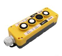 ZAMETTER COP-2B 3B 4B Interrupteur de commande de grue à suspendre pour palan de levage 2 A 5 A 250 V 500 V ABS ignifuge Bouton industriel orange jaune (COP-4B)