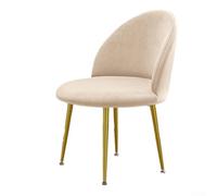 Zametter Housse de chaise extensible en velours - Hôtel Maison Salle à manger Bec de canard et tabouret rond Chaise de maquillage - Beige Gris