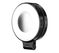 ZAMETTER Lampe de remplissage magnétique pour téléphone portable, lumière de remplissage magnétique réglable, multi-angle, anneau lumineux LED à chargement USB, double température, extensible, lumière