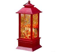 ZAMETTER Lanterne à bougie rouge pour le Nouvel An chinois avec base remplie d'eau pour un affichage stable de table, veilleuse chaude et douce symbole de richesse, jardin festif ou indo(B)