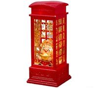 ZAMETTER Lanterne à bougie rouge pour le Nouvel An chinois avec base remplie d'eau pour un affichage stable de table, veilleuse chaude et douce symbole de richesse, jardin festif ou indo(D)